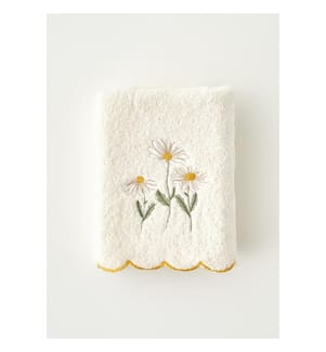 Serviette de toilette brodée Daisy - Beige