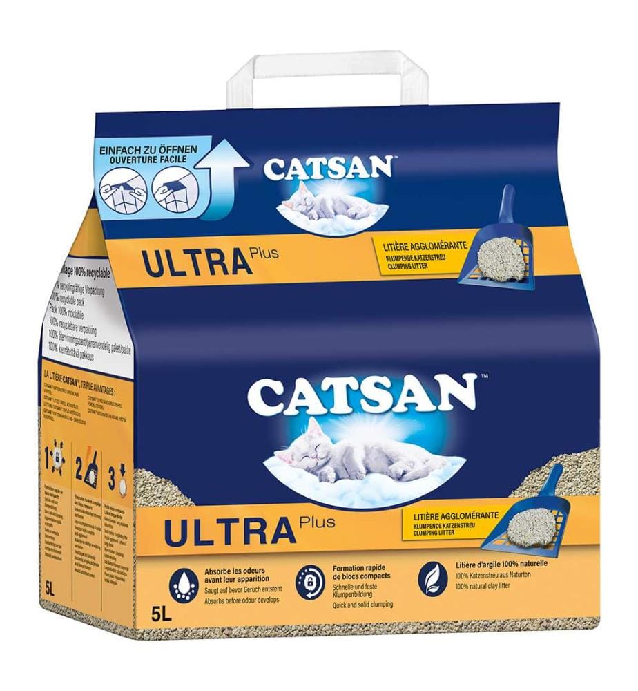 Catsan Ultra Plus Clumping Cat Litter - 5 L