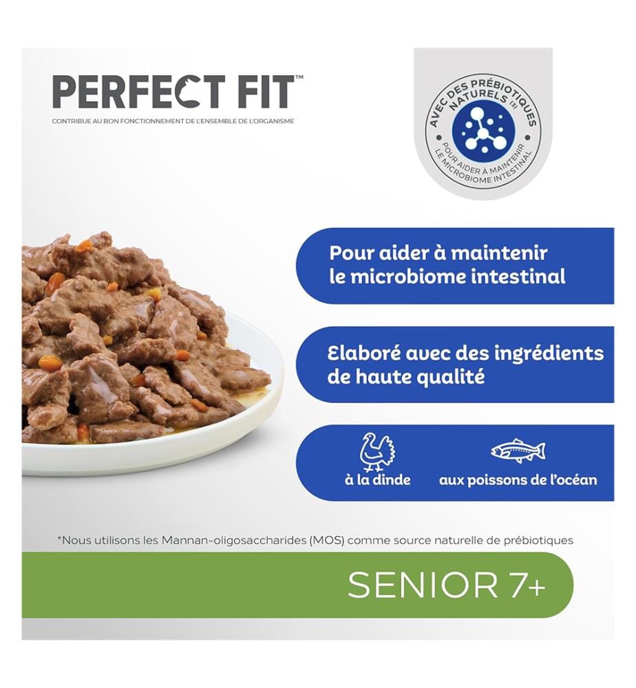 13x - Senior 7+ Cat Food Multipack with Turkey and Carrots, Seafood and Peas in Gravy - 4 x 85 g","detected_source_language":"FR