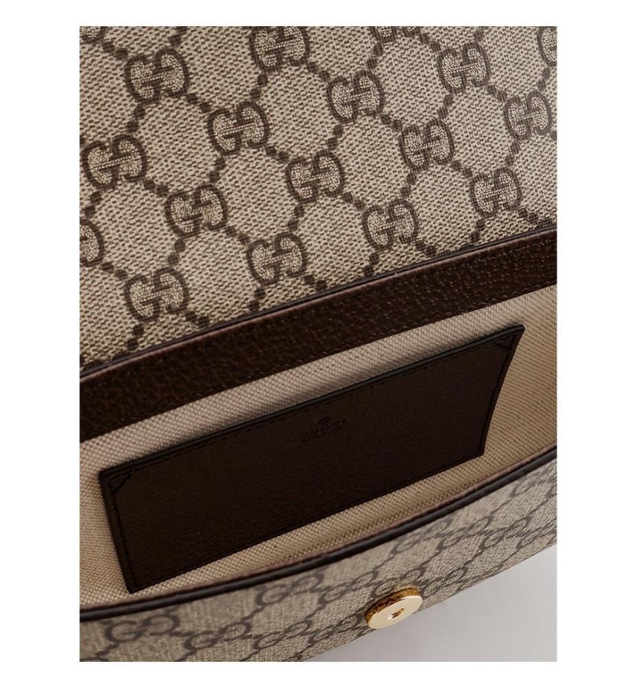 Borsa a tracolla in tessuto Ophidia Supreme - Beige
