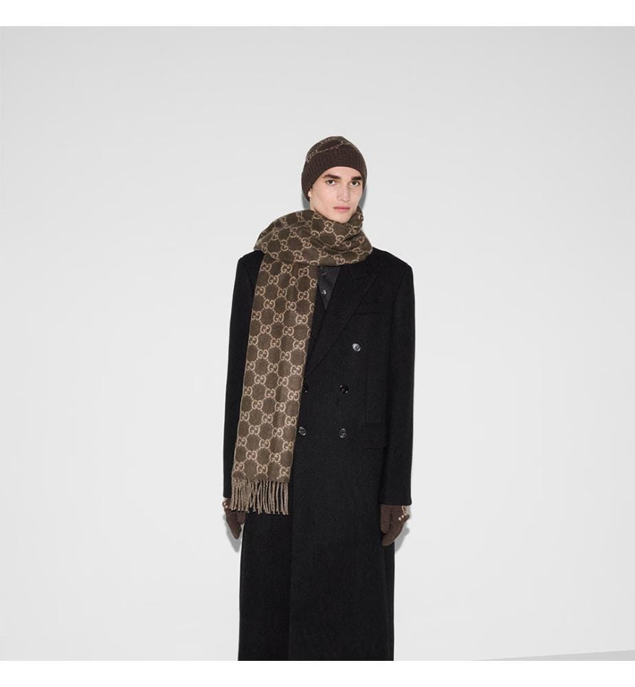 Bonnet en cachemire  - Marron et beige