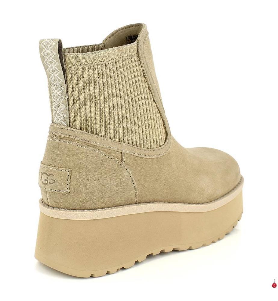 Chelsea-Boots aus Mischleder - Beige