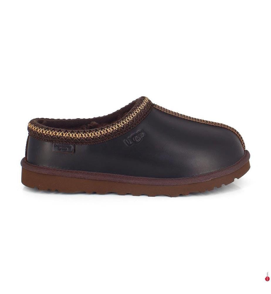 Tasman Leather Regen Pantoletten - Braun