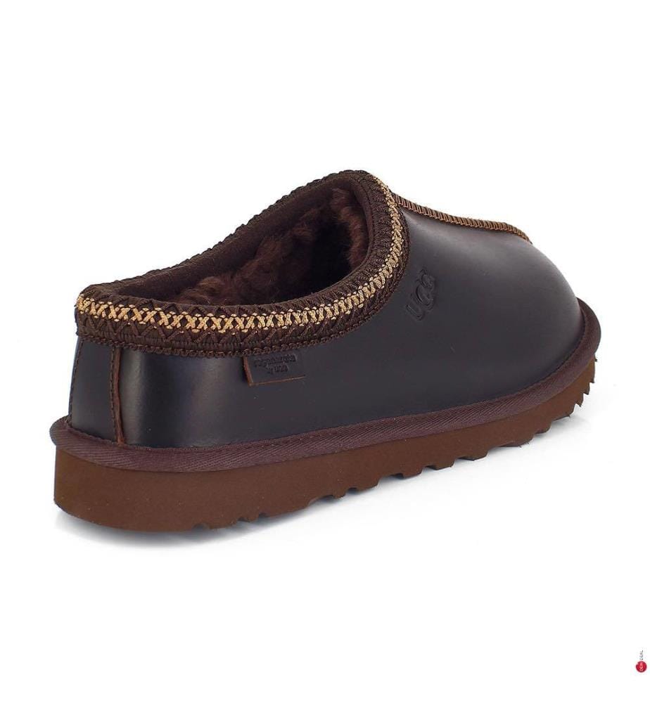 Tasman Leather Regen Pantoletten - Braun