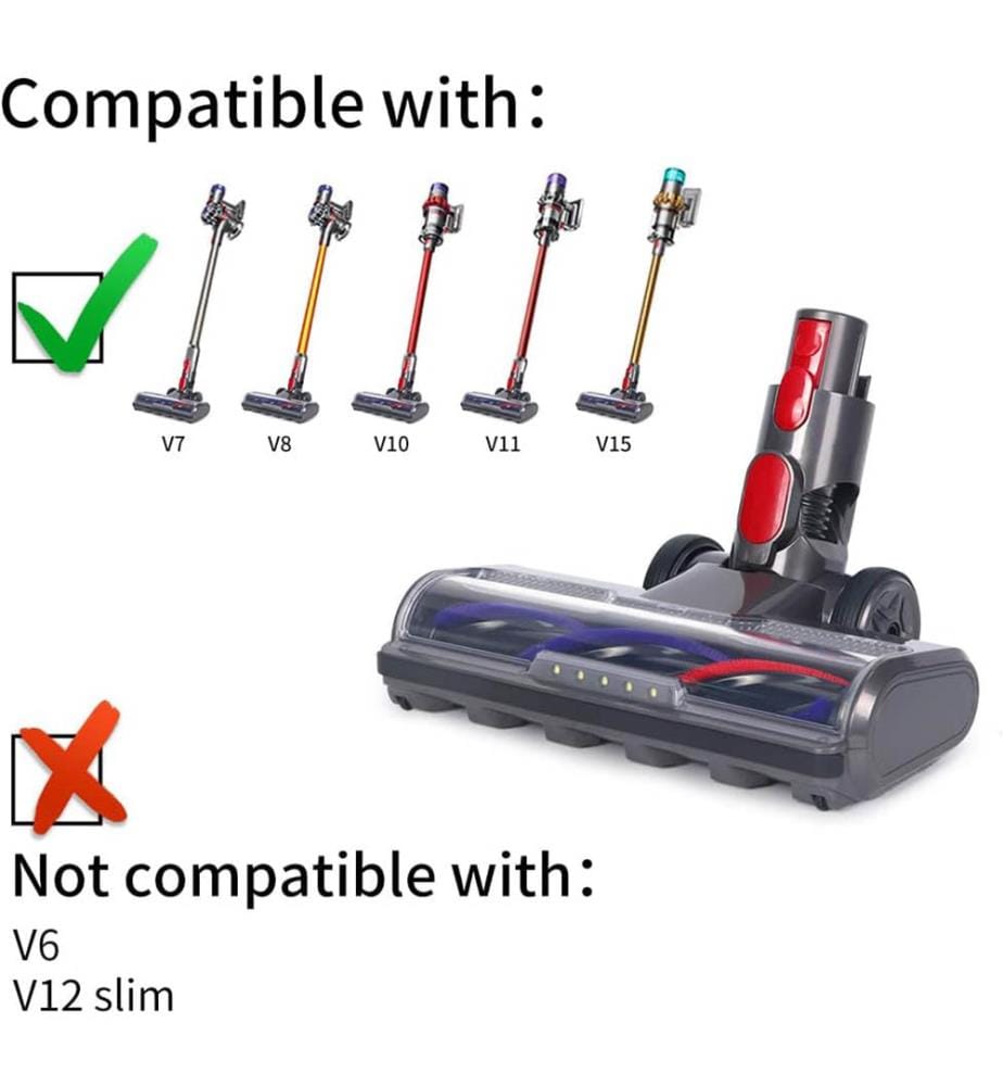 Bürste Kompatibel mit Dyson Staubsaugern (V7 V8 V10 V11 V15) - Grau