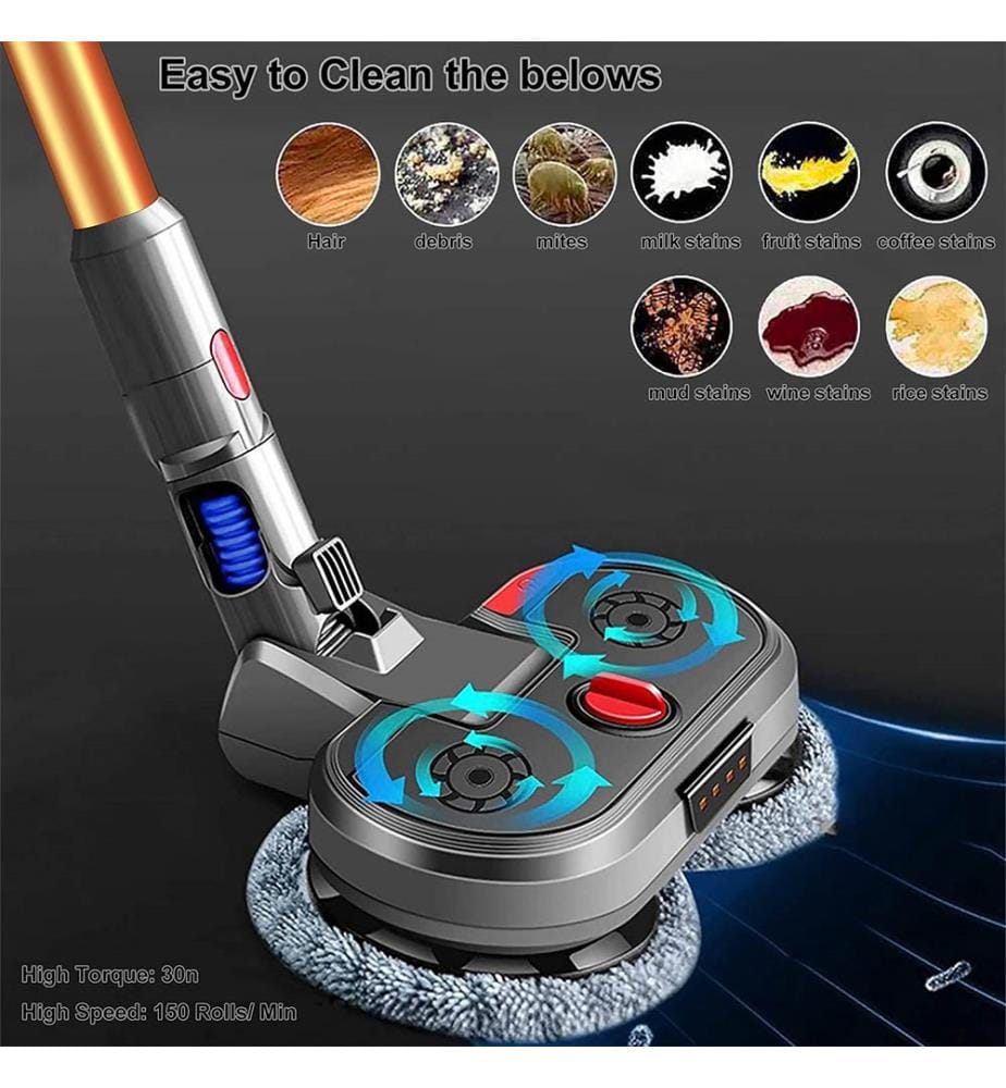Turbo-Bürste mit Motor kompatibel mit Dyson Staubsaugern (V7 V8 V10 V11 V15) - Grau