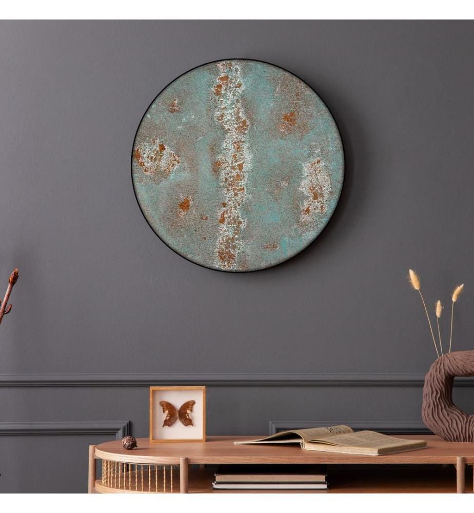 Tableau décoratif, 100 % métal, noir, noyer