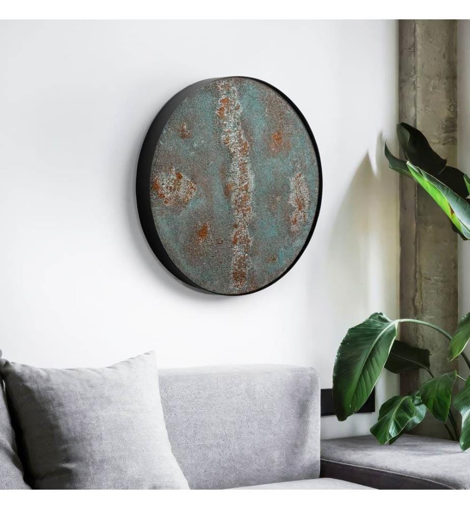 Tableau décoratif, 100 % métal, noir, noyer