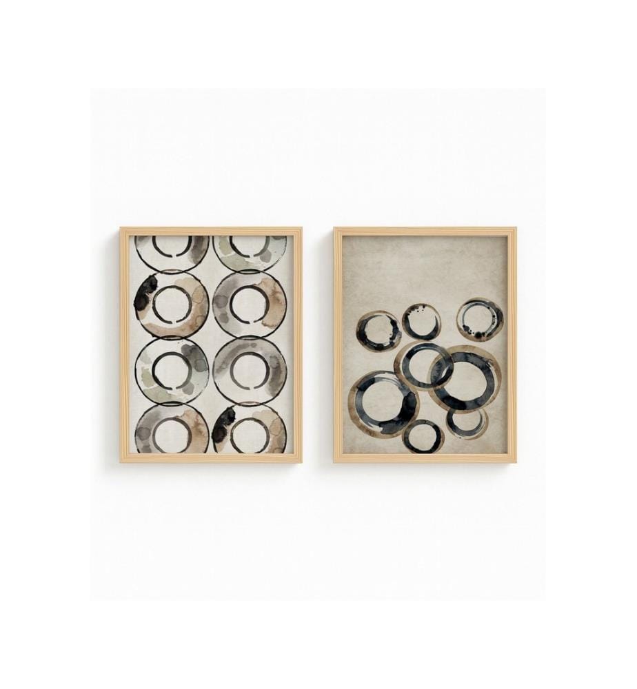 Dekoratives, gerahmtes MDF-Gemälde, 2-teilig, 100 % MDF, mehrfarbig
