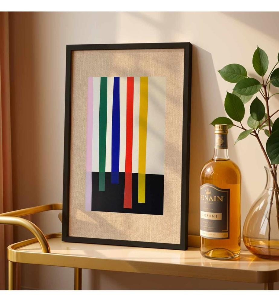 Dekoratives, gerahmtes Leinwandbild, 100 % Leinwand, mehrfarbig
