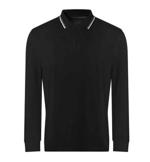 Awdis - Poloshirt Mit kontrastfarbenen Streifen für Herren  Langärmlig
