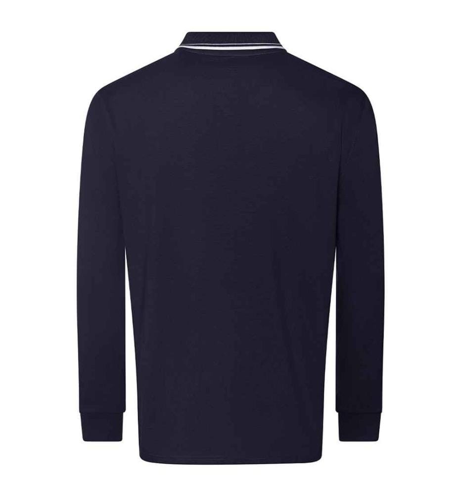 Awdis - Poloshirt Mit kontrastfarbenen Streifen für Herren  Langärmlig