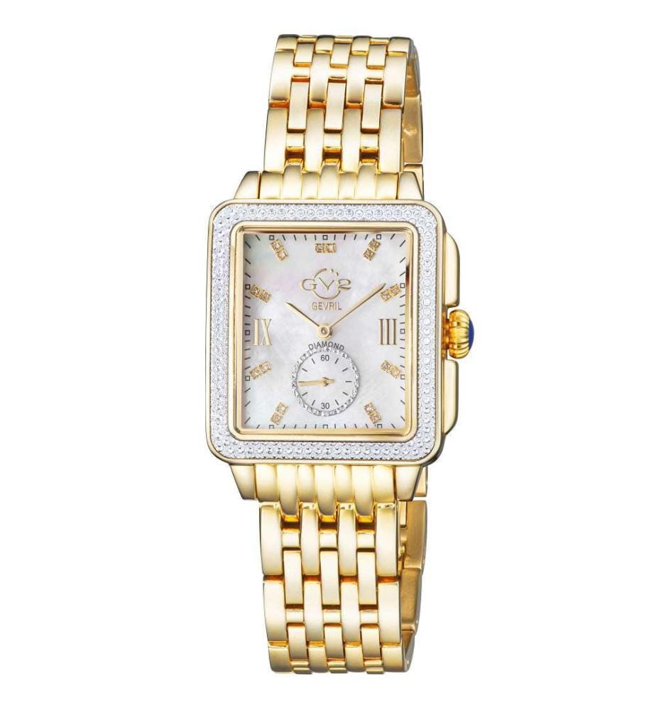 Gv2 Bari Montre-bracelet en or avec cadran en nacre et diamants