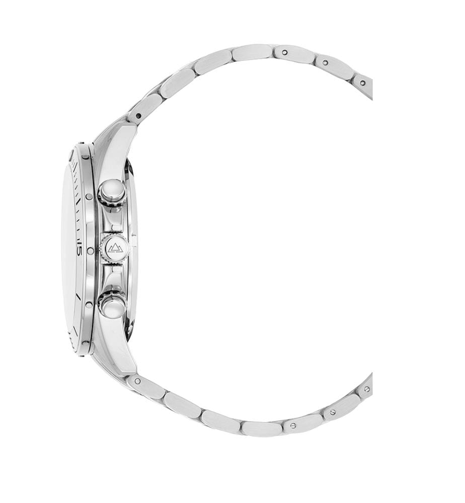 Montre Stratos Chrono - Argent & Noir / Blanc