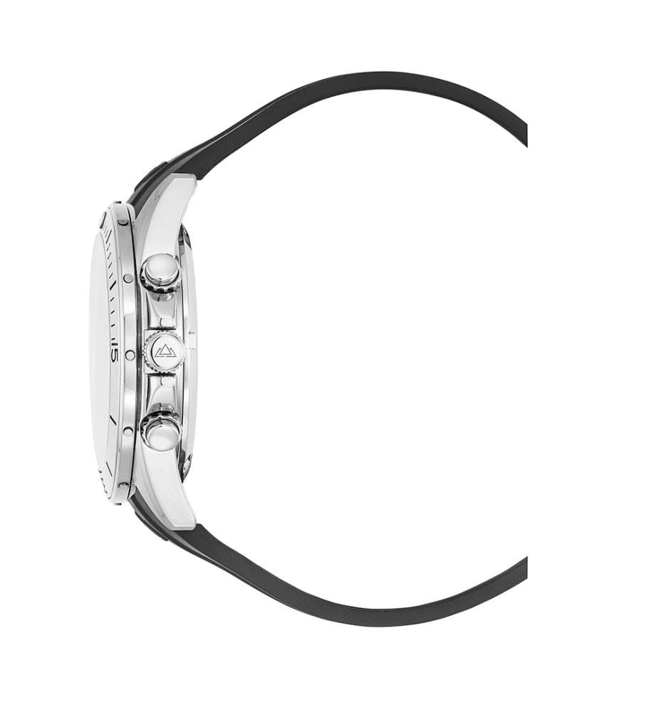 Montre Stratos Chrono - Argent & Noir / Blanc