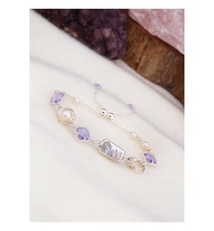 Bracelet en zircon et perles