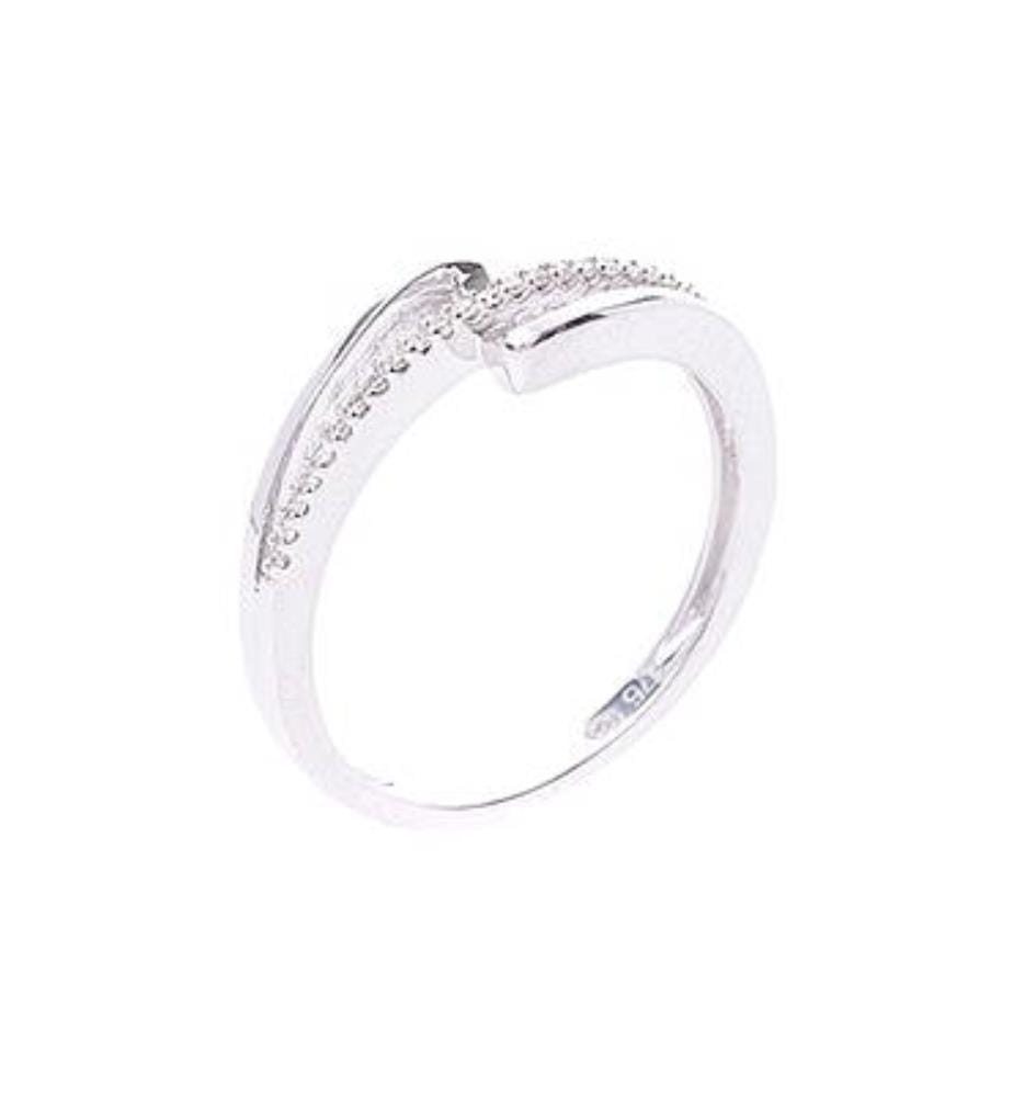 Bague Eclair de diamants - Or Blanc 375/1000