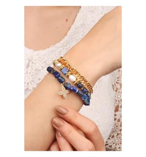 Bracelet en lapis-lazuli - Bleu Foncé