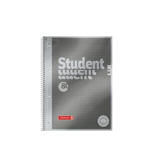 Brunnen Collegeblock Premium Student Protokoll A4, Kariert, Silber