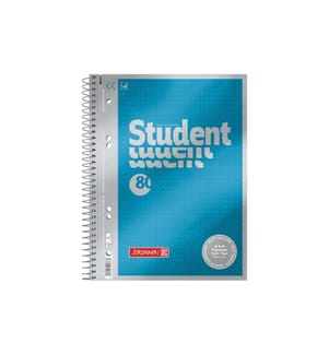 Brunnen Notizheft Premium Student A5, punktiert, 80 Blatt, Blau