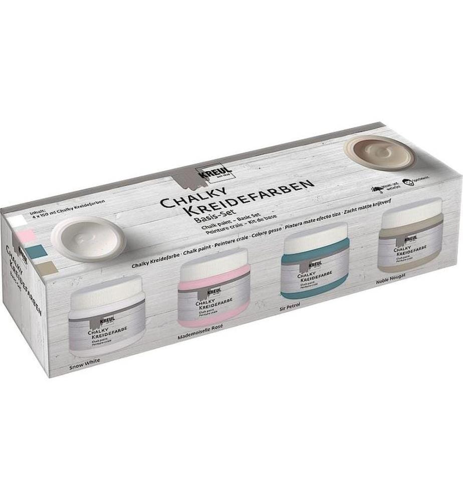 Kreul Chalk Paint Chalky Set Basic 4 x 150 ml