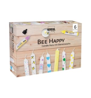 Kreul Kerzenmalfarbe Bee Happy 6 Stück, je 29 ml