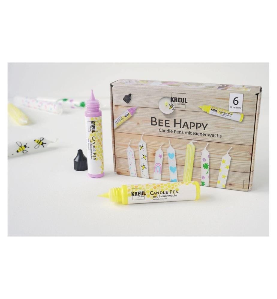 Kreul Candle Paint Bee Happy 6 Pieces, each 29 ml