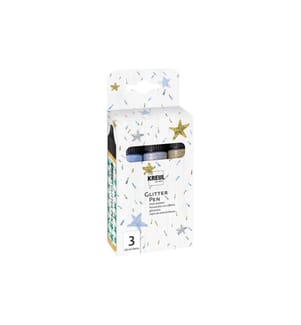 Kreul Effektfarbe Pen Liner Set Glitter 29 ml x 3 Stück
