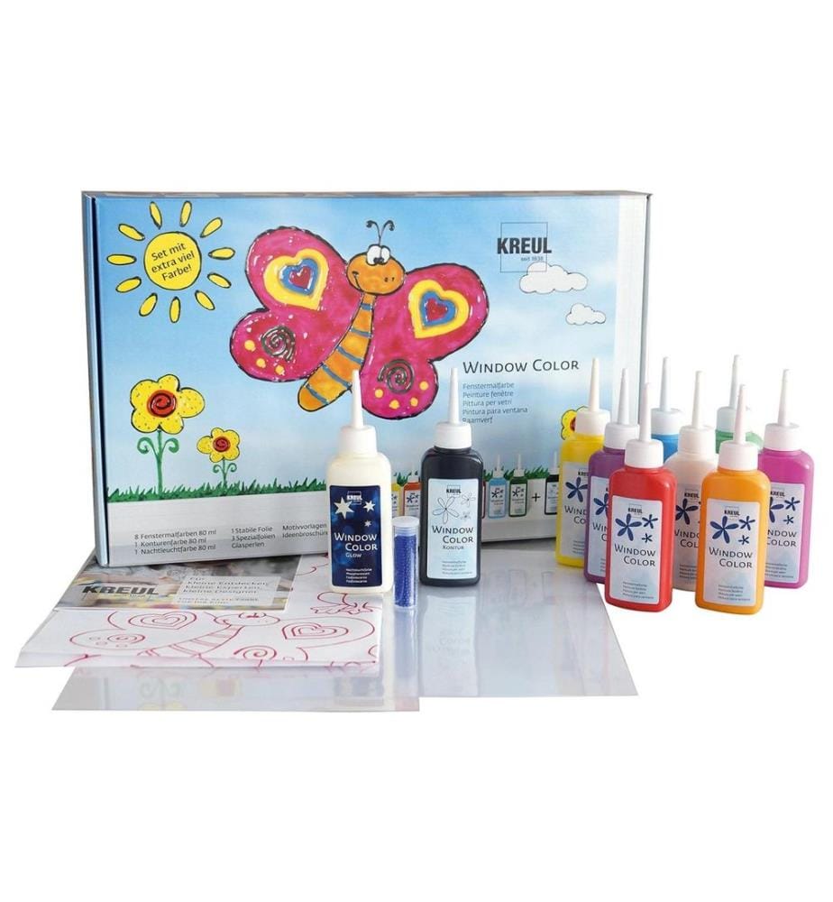 Kreul Window Paint Window Color Set 80 ml, 17-Piece