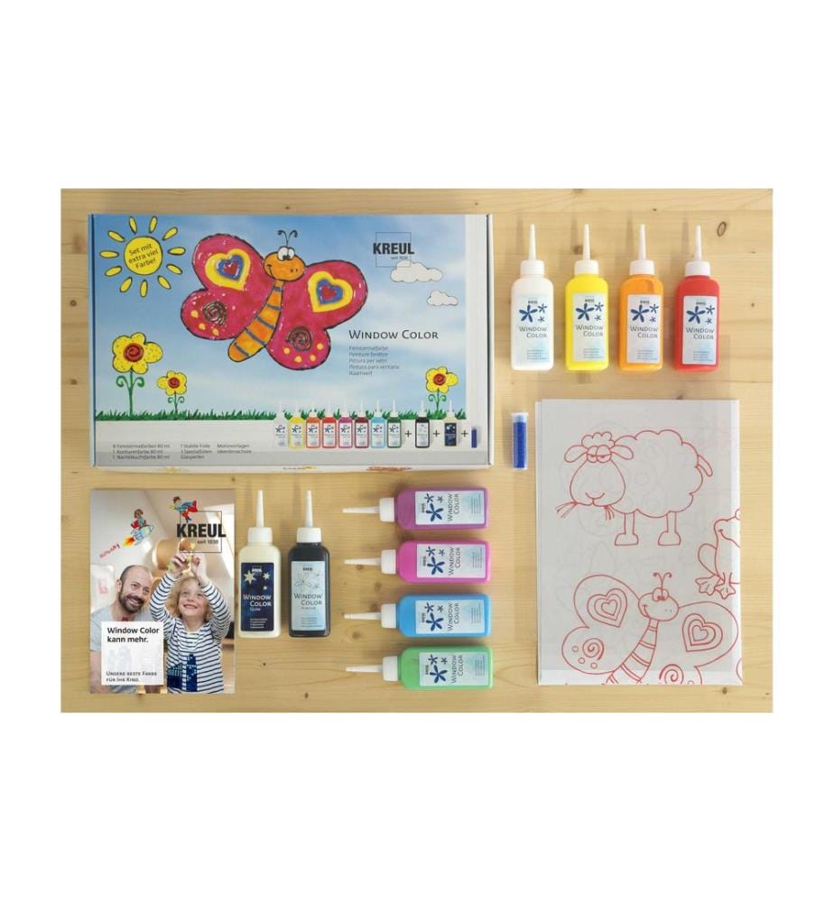 Kreul Window Paint Window Color Set 80 ml, 17-Piece