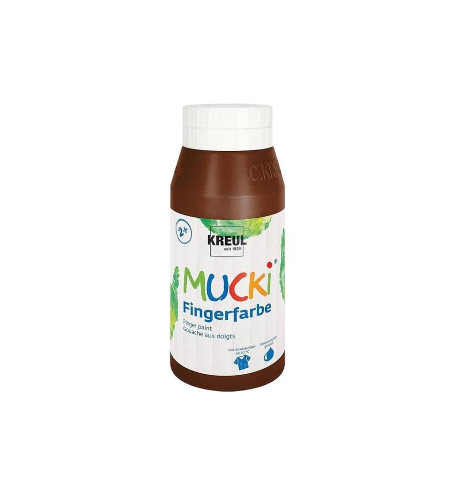 Pittura per dita Kreul Mucki 750 ml, marrone