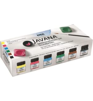 Kreul Textilfarbe Seidenmalfarbe Javana 6 Stück, je 20 ml