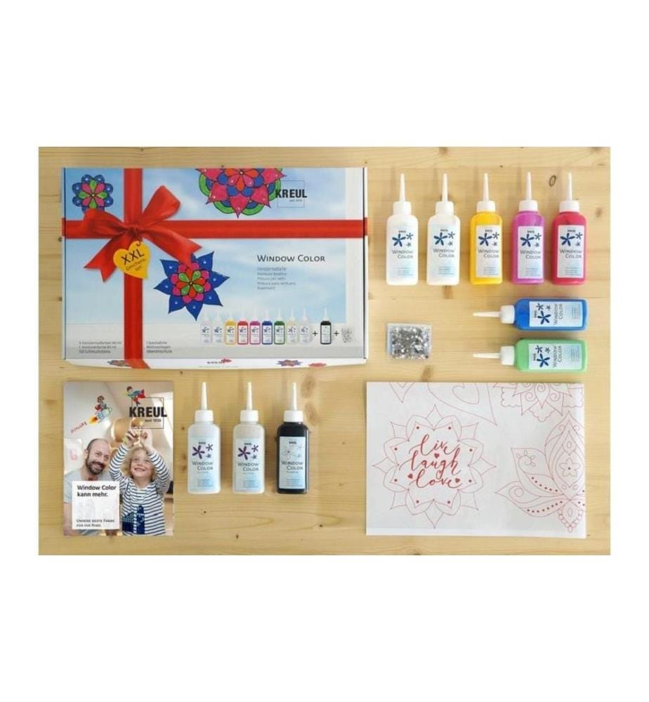 Set de peinture pour vitres Kreul Window Color XXL 80 ml x 9 pièces