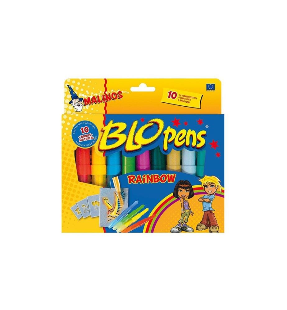 Malinos Stylo airbrush Blopens Rainbow 10 pièces