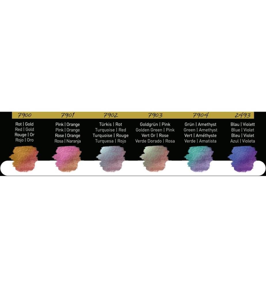 Peinture aquarelle Finetec Flip-Flop 6 couleurs