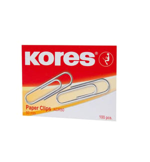 Fermacarte Kores KCR 50 mm, 100 pezzi