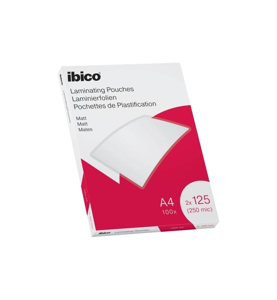 Ibico Feuilles de plastification A4, 125 µm, 100 pièces, hydrofuges; mat