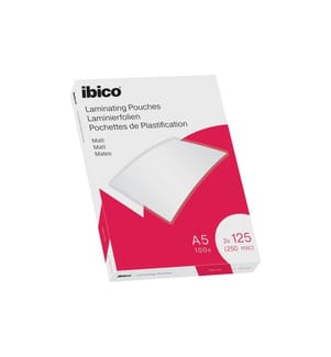 Pellicole per plastificazione Ibico A5, 125 µm, 100 pezzi, Idrorepellenti; Opache