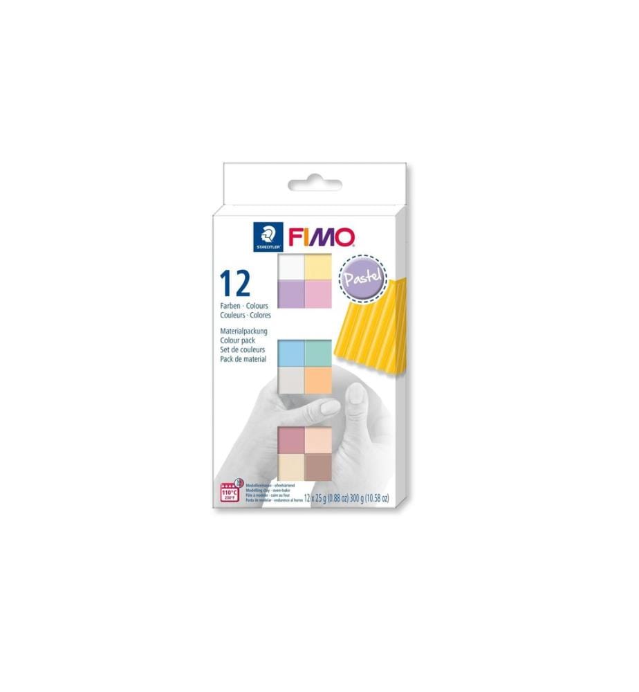 Fimo Set de modelage soft Pastel, 12 couleurs