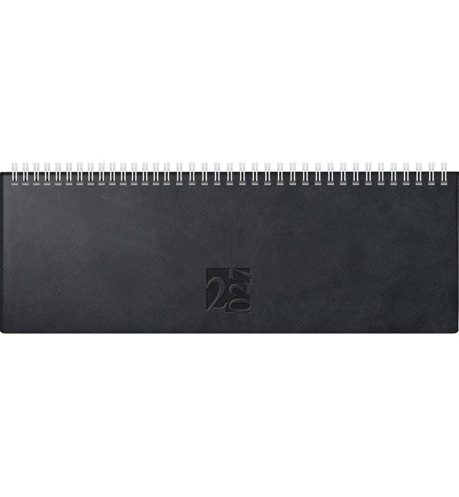 rido idé Agenda de table AC-Terminer 2027 307 x 105 mm, similicuir, noir