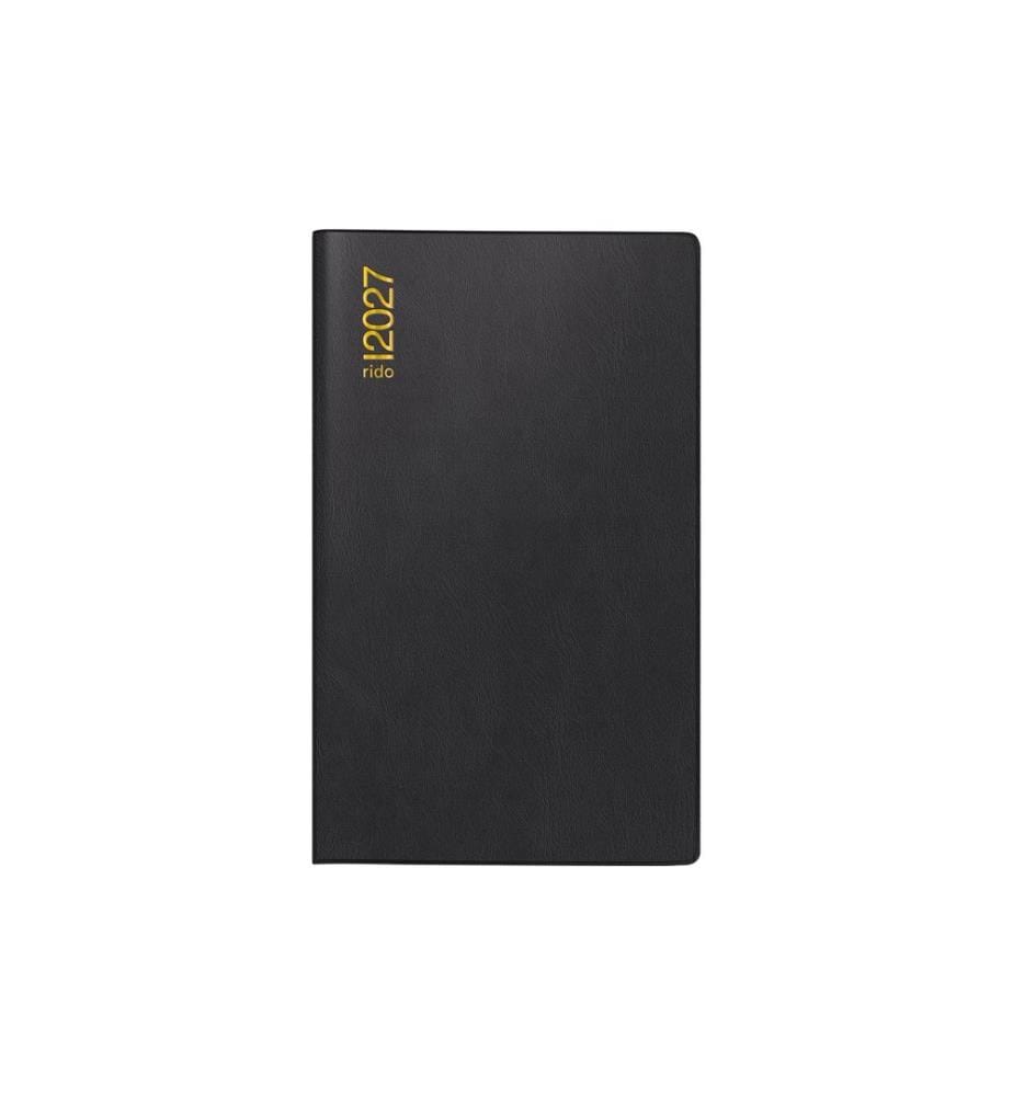 rido idé Agenda tascabile Mod. uni-planer 2027 A6 plastique, noir
