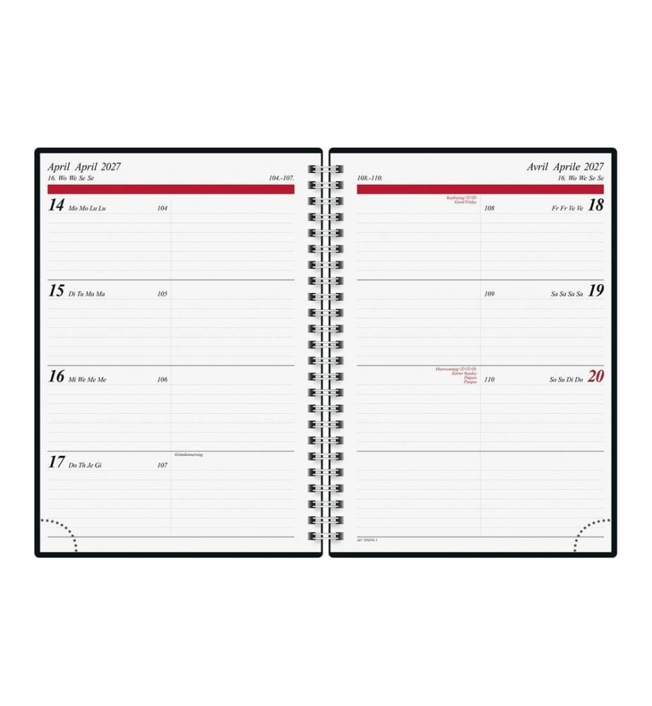 rido idé Agenda hebdomadaire Timing 1 2027 Confetti, A5, plastique