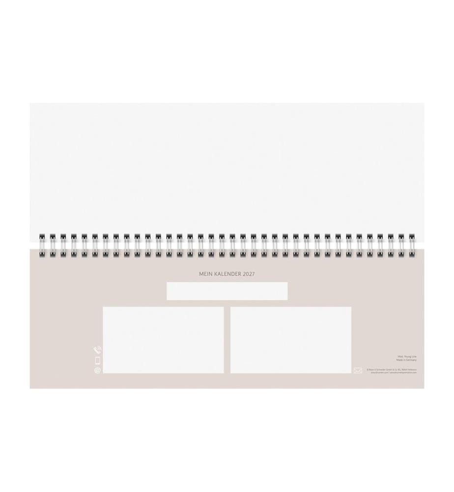 rido idé Desk Calendar Design Line 2027 Moon 1W/2S