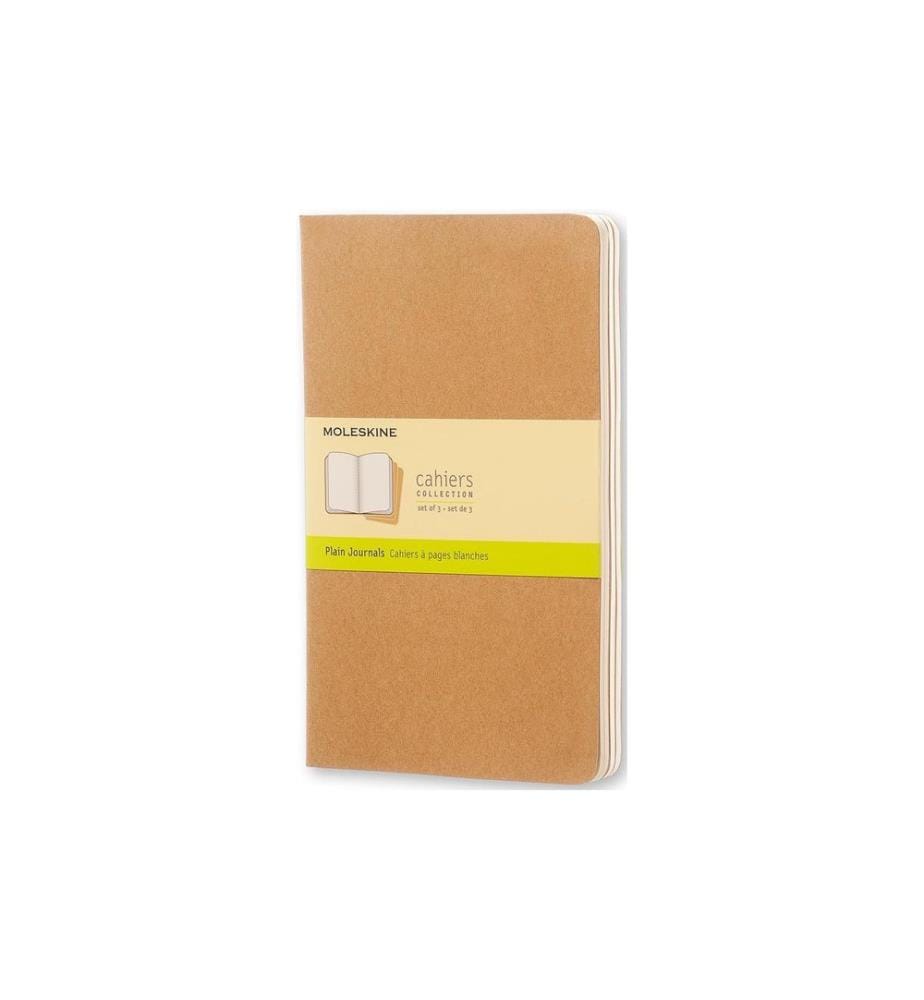 Moleskine Carnet A5 vierge, Marron clair, 3 pièces