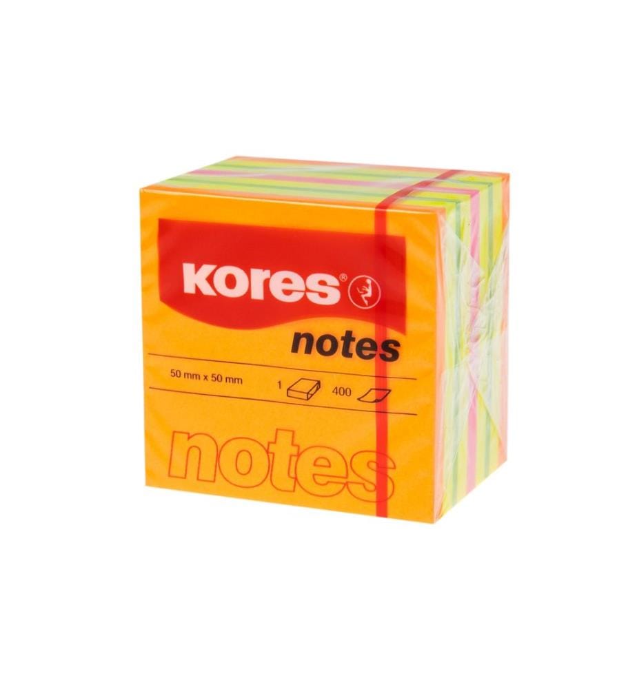 Kores Notizzettel Würfel Neon 5 x 5 cm, 400 Blatt