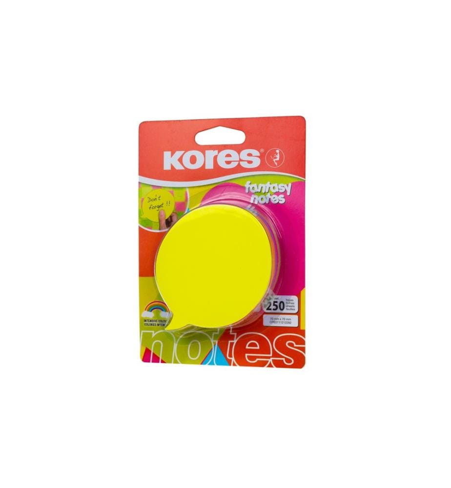 Kores Notizzettel Sprechblase 7 x 7 cm, Mehrfarbig