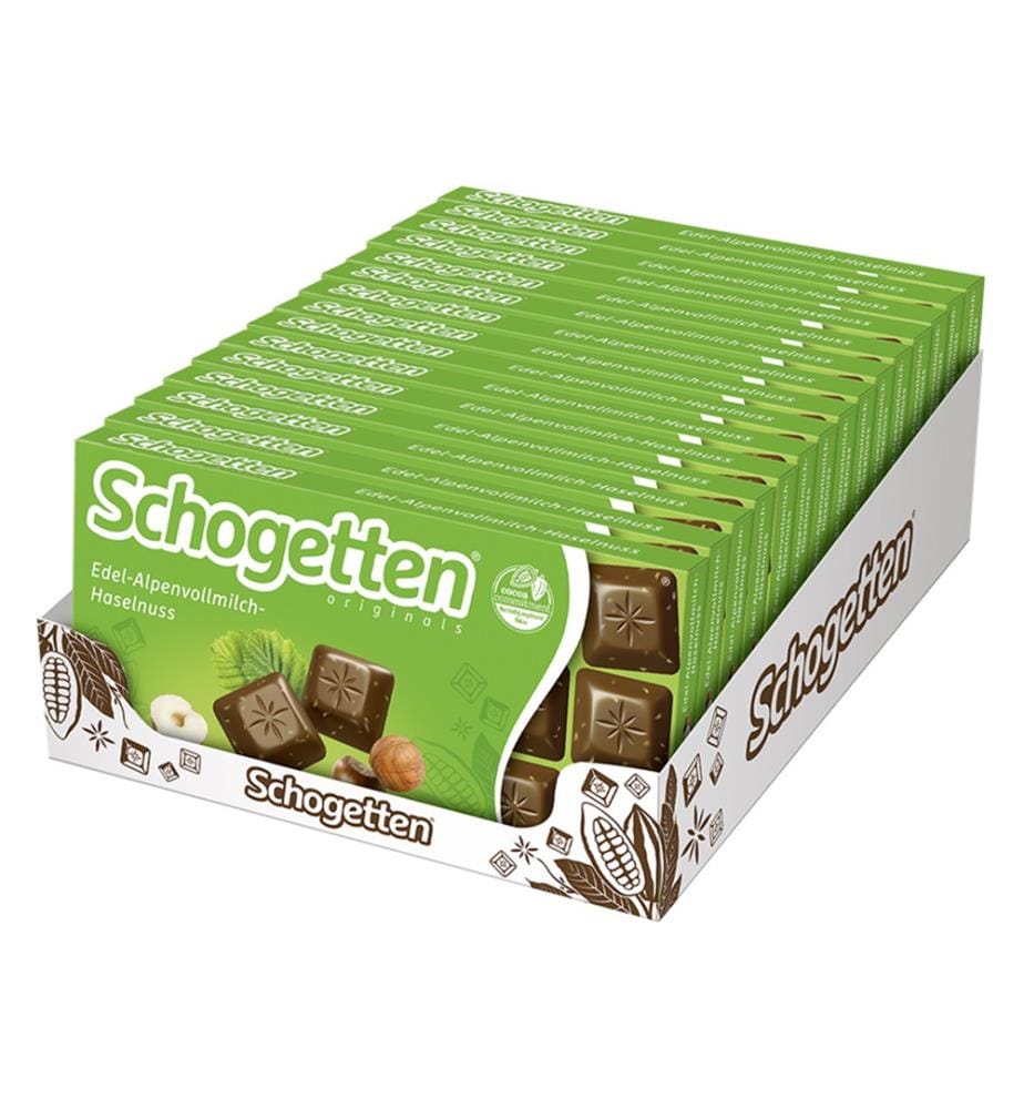 15 x Chocolat Lait & Noisette Schogetten - 100g