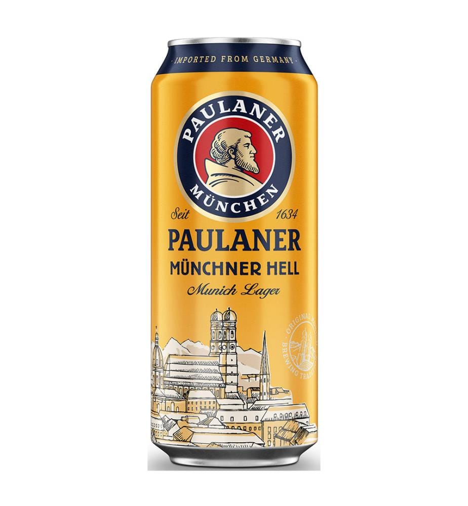 24 x Bière Münchner Hell Paulaner Canette 4.9% - 500ml