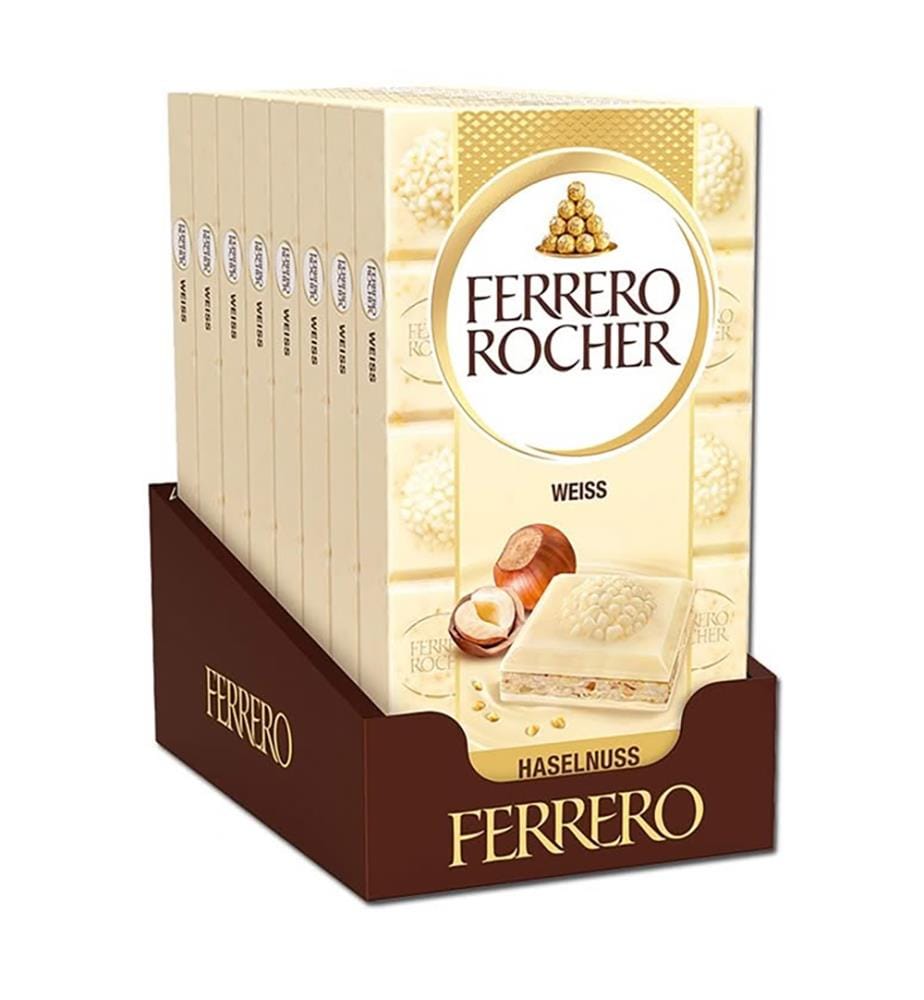 Lot de 8 Ferrero Rocher Tafel Weiss - 90g