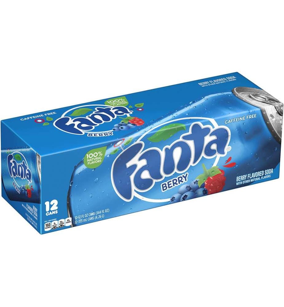 12x USA Fanta Berry / Blueberry & Raspberry - Can à 355ml